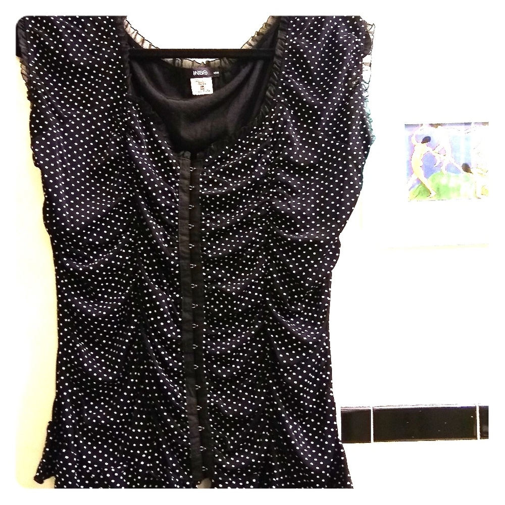 ING Polka Dot Bustier Type Top
